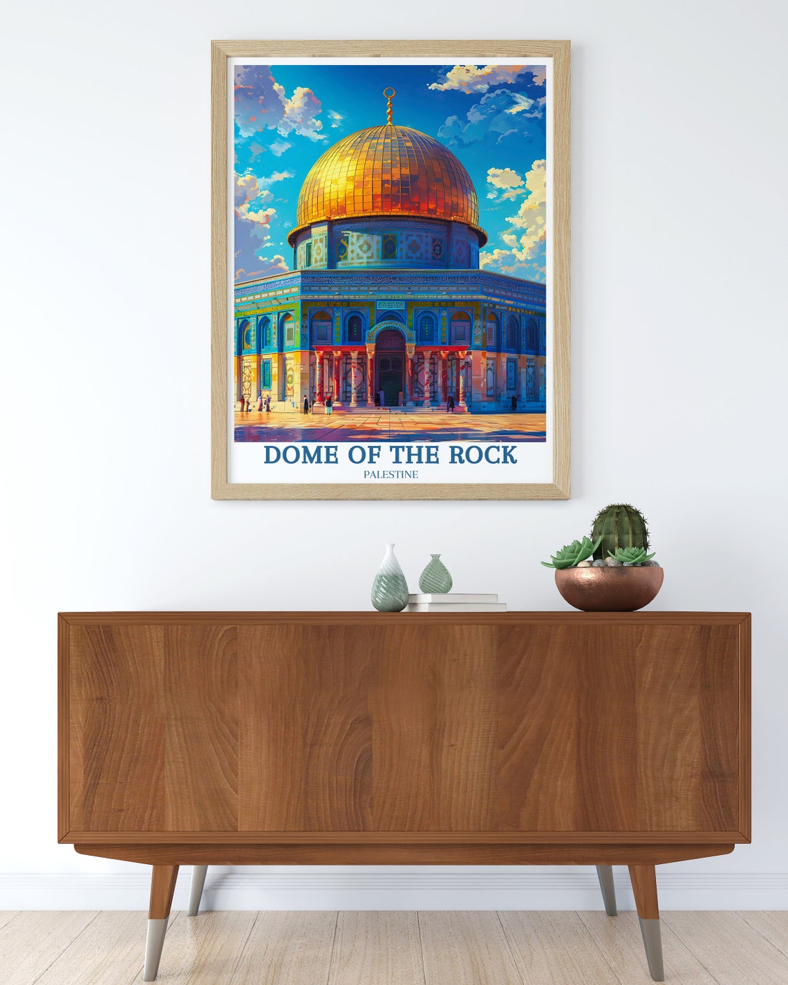 Dome Of The Rock Palestine Travel Print Palestine Travel Gift Vintage Travel Poster Printable City Poster - Image 2
