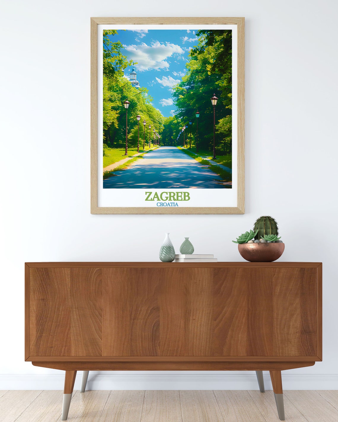 Zagreb Maksimir Park Tree Lined Avenue Croatia Urban Oasis Poster - Image 2