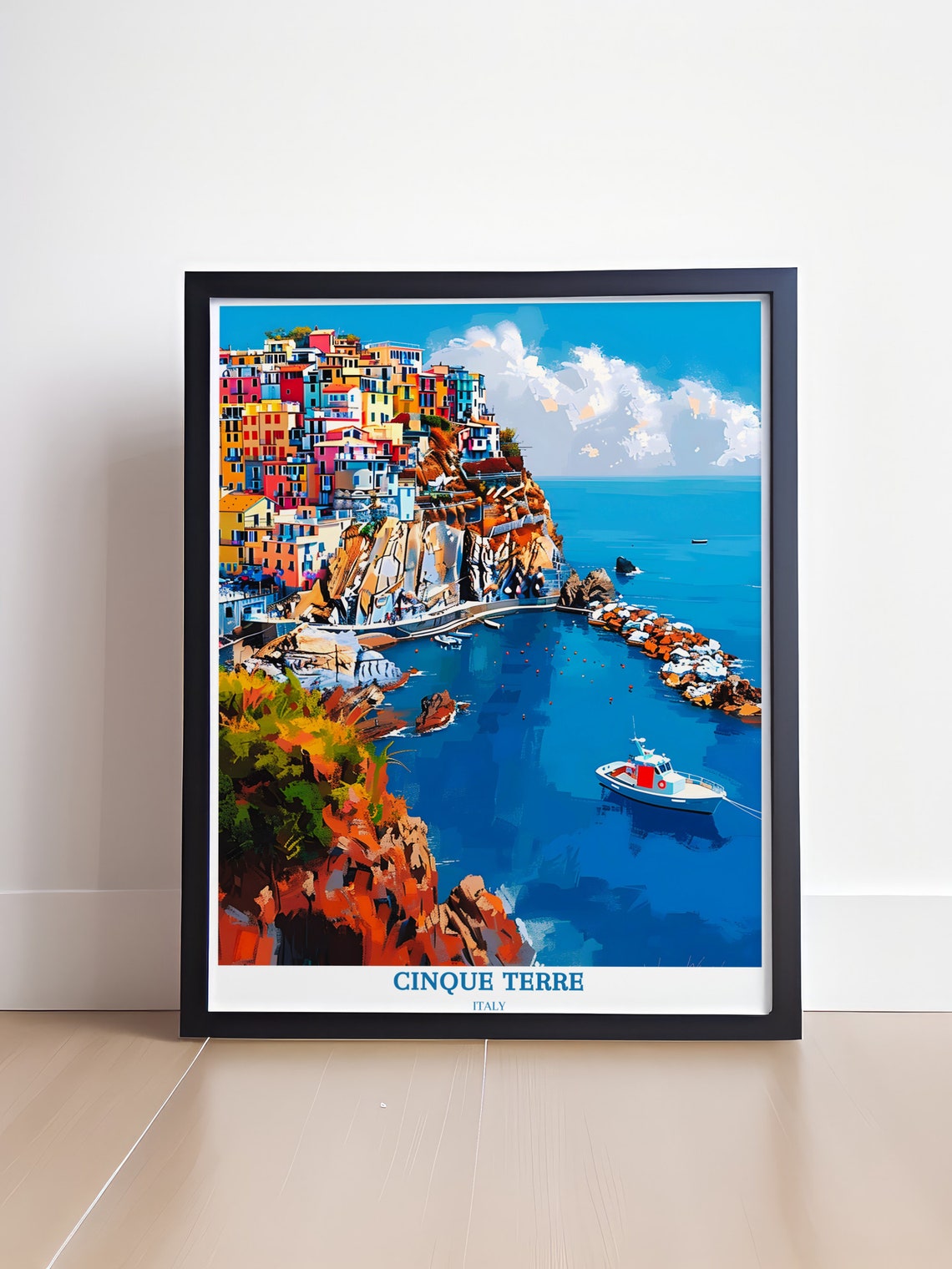 Cinque Terre Travel Print Manarola Cinque Terre Poster Italy Travel Print Italy Poster Manarola Oil Painting - Image 3