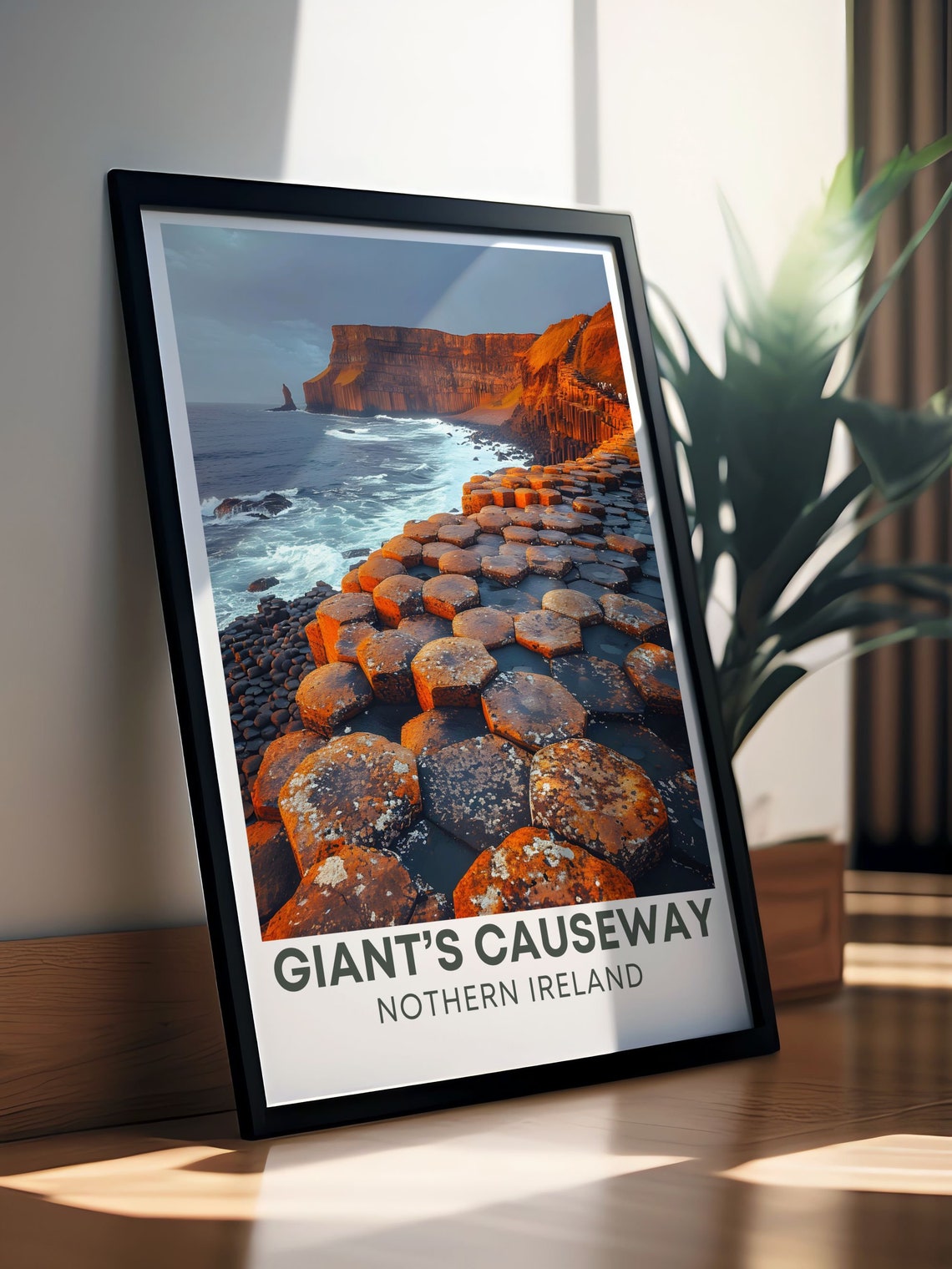 Giant's Causeway Northern Ireland Hexagonal Stones Sunset Poster - Image 2