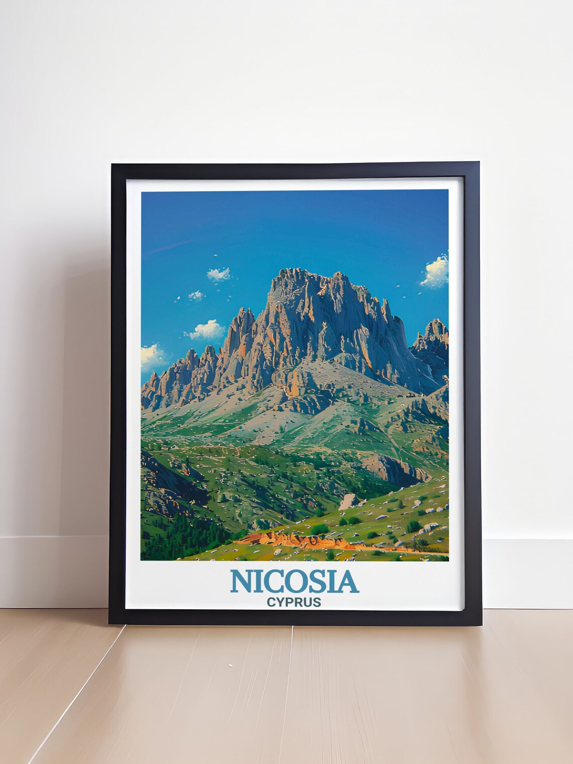 Nicosia Pentadaktylos Mountain Rugged Rocky Peaks Cyprus Travel Poster - Image 4