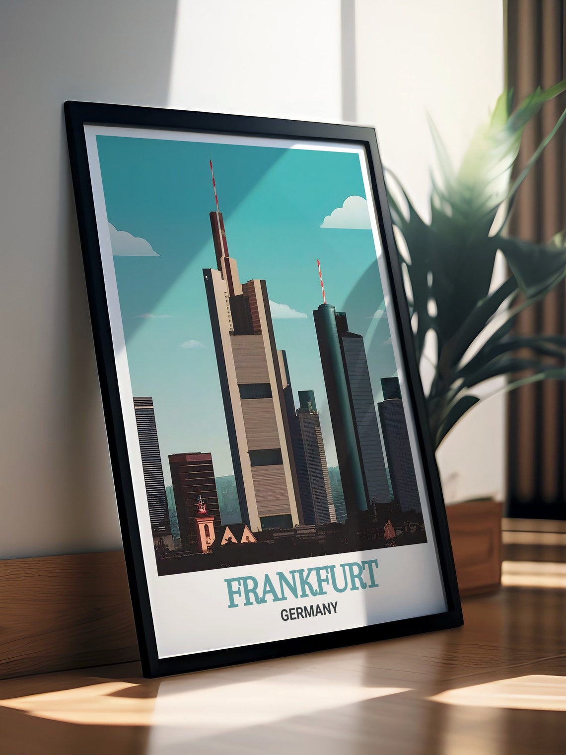 Frankfurt Main Tower Skyline Skyscrapers Germany Travel Poster - Image 2