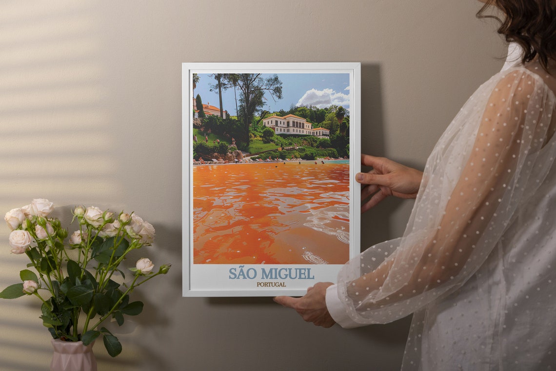 Terra Nostra Park Orange Thermal Pool São Miguel Portugal Poster - Image 2
