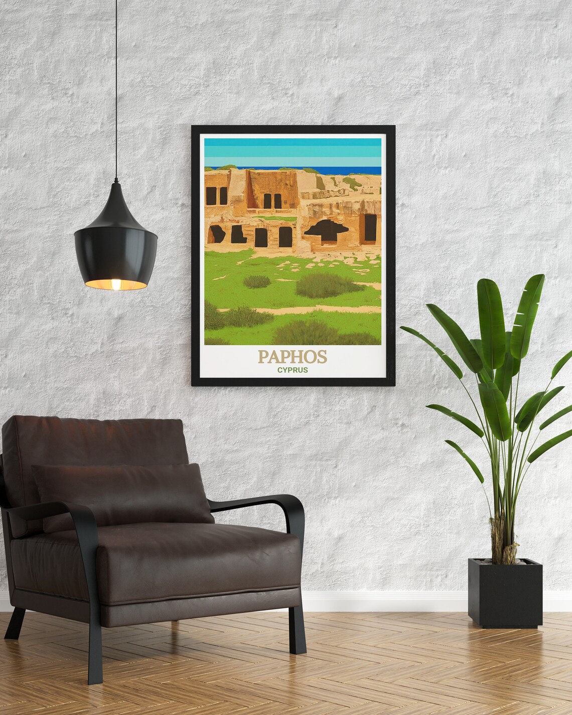 Paphos Cyprus Tombs of the Kings Ancient Ruins Travel Poster - Image 2