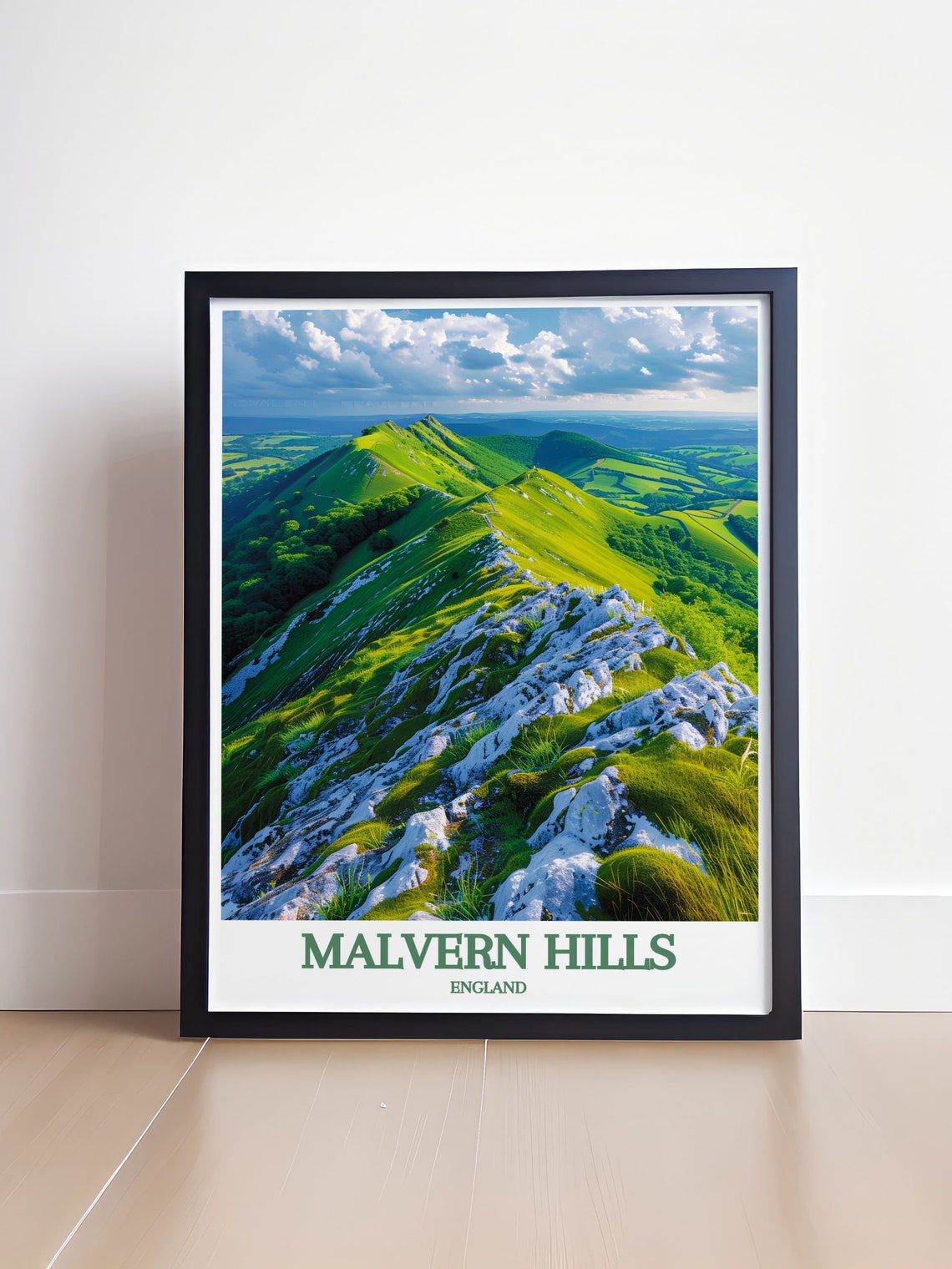 Malvern Hills England Limestone Ridgeline Panorama Scenic Poster - Image 4