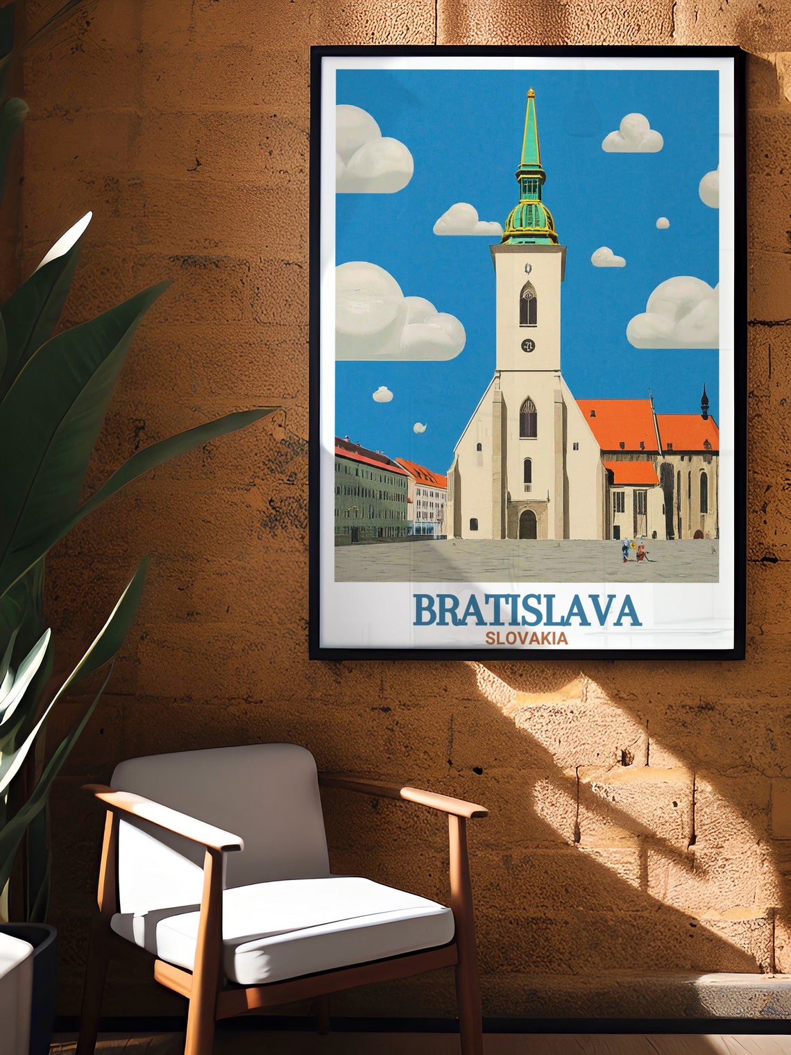 Bratislava Slovakia St Martins Cathedral Spire Vintage Poster - Image 3