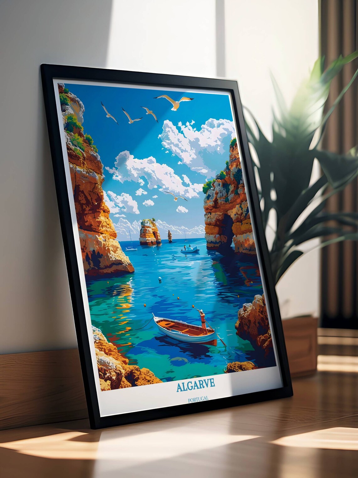 Algarve Travel Print, Benagil Sea Cave Poster - Image 3