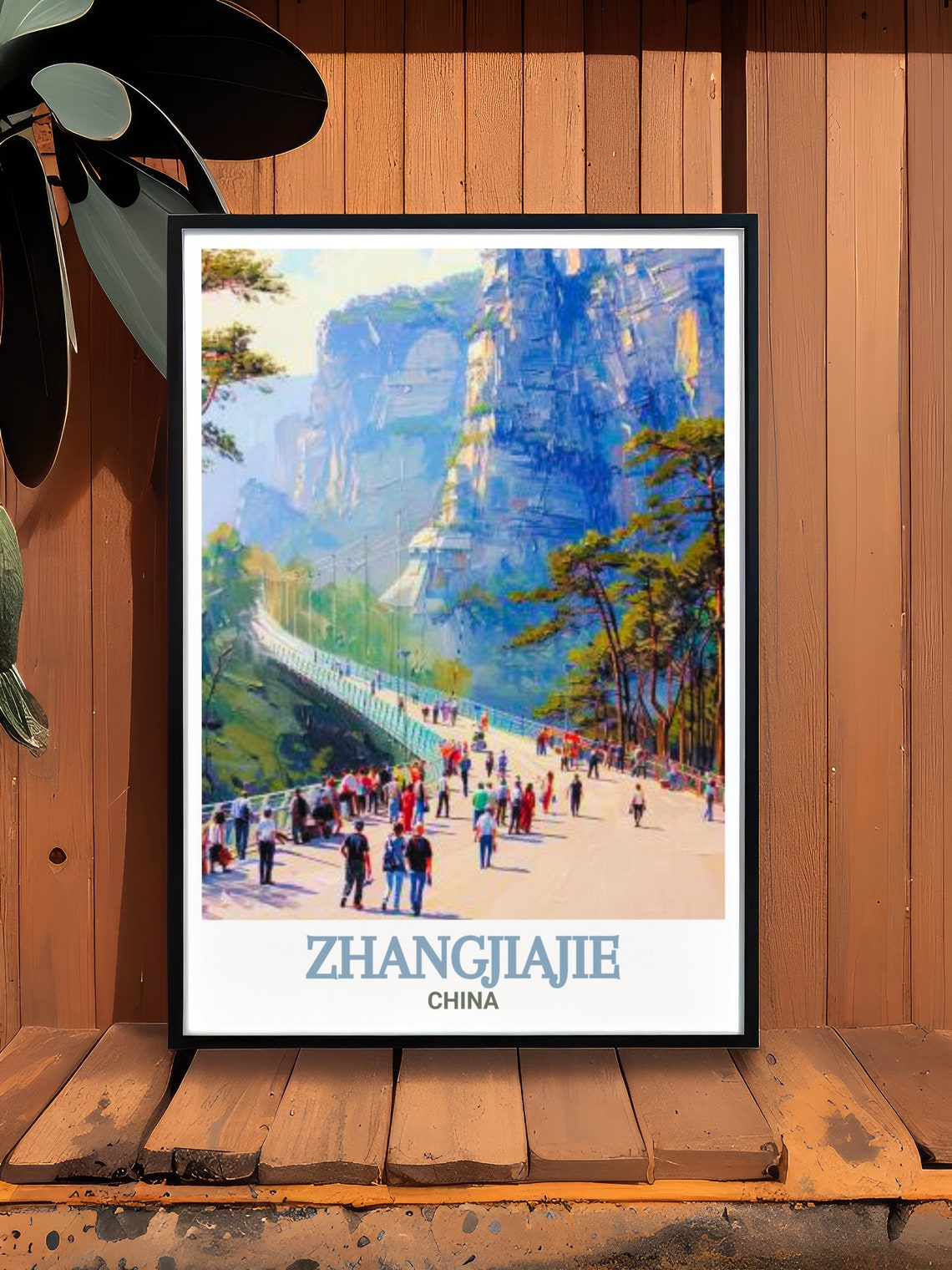 Zhangjiajie Art Glass Bridge Of Zhangjiajie Grand Canyon Poster Glass Bridge Of Zhangjiajie Grand Canyon Print Zhangjiajie Poster - Image 2