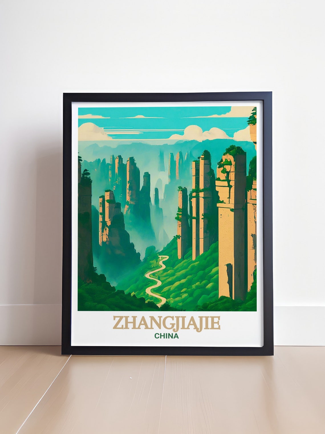 Zhangjiajie Travel Print Zhangjiajie National Forest Park Poster Zhangjiajie National Forest Park Print Zhangjiajie Mountain Poster - Image 4