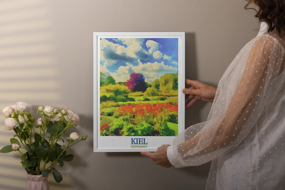 Kiel Germany Botanical Garden Colorful Flowerbeds Summer Poster - Image 3