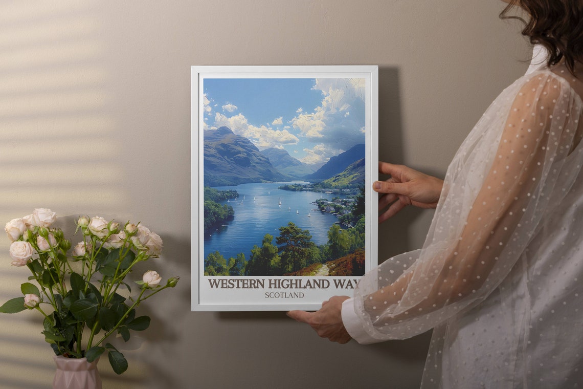 West Highland Way Scotland Loch Lomond Sailboats View Poster - Image 4