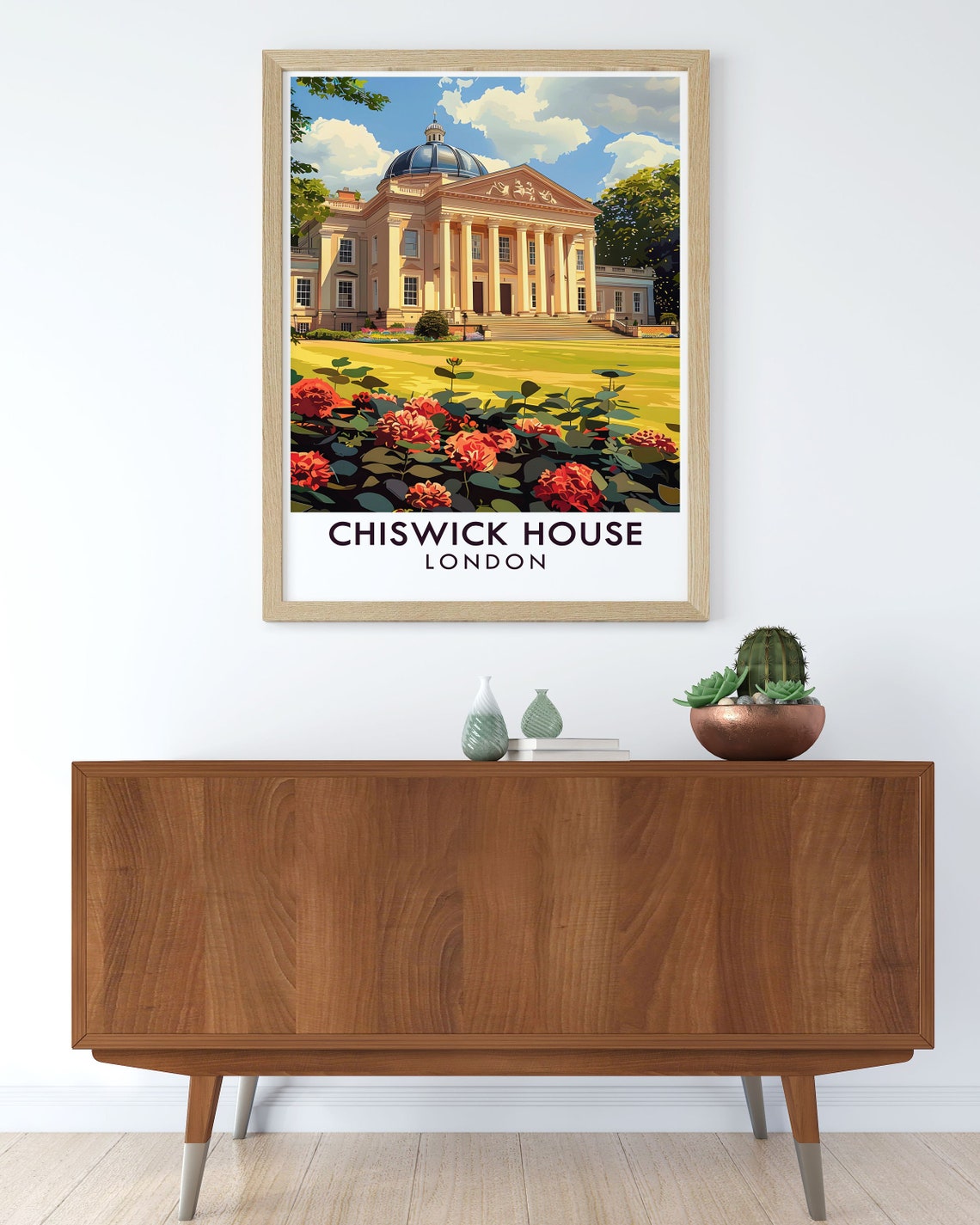 Chiswick House Palladian Villa With Blooming Rose Gardens Poster - Image 3