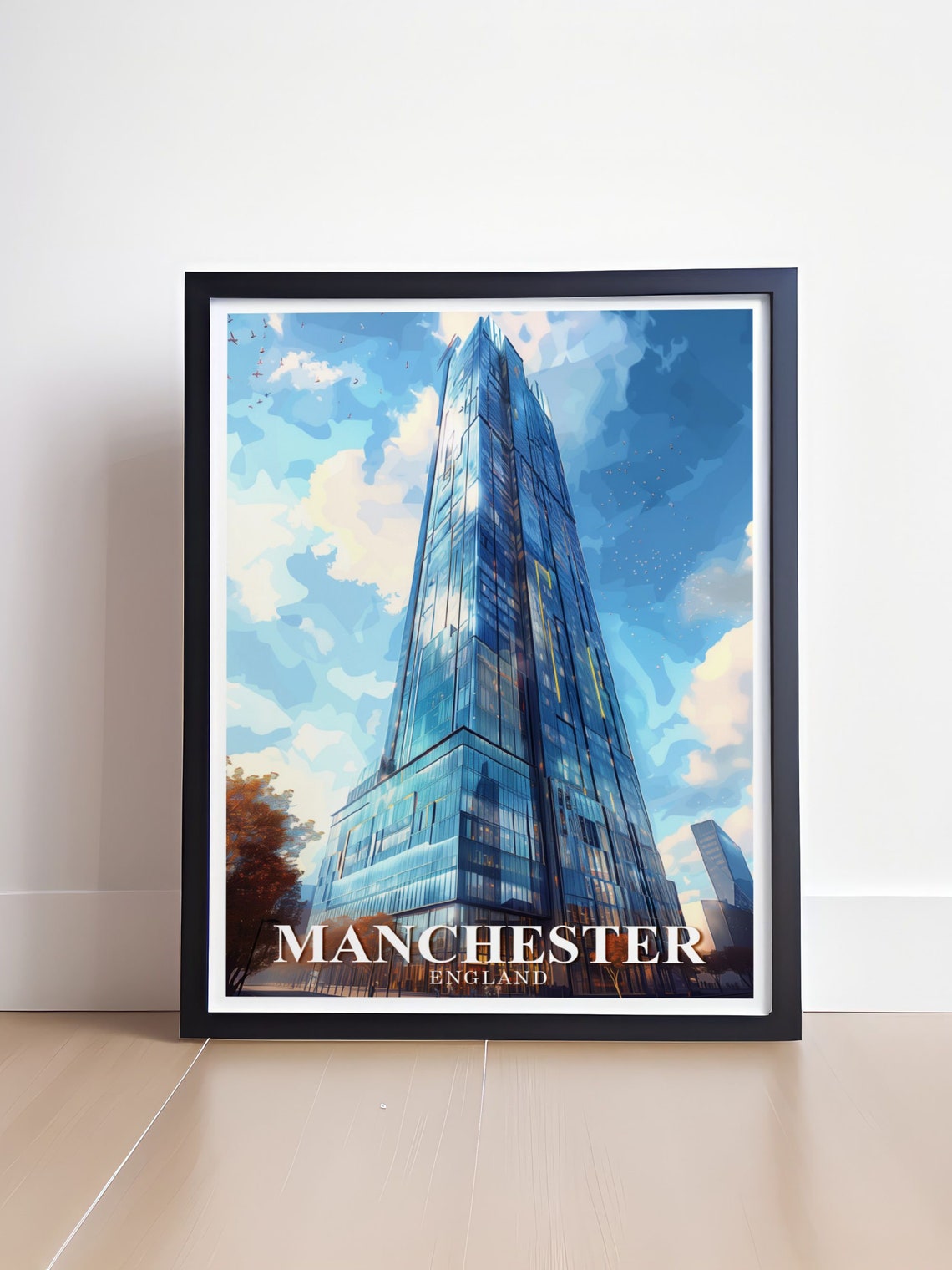 Manchester England Beetham Tower Glass Skyscraper Modern City Poster - Image 4