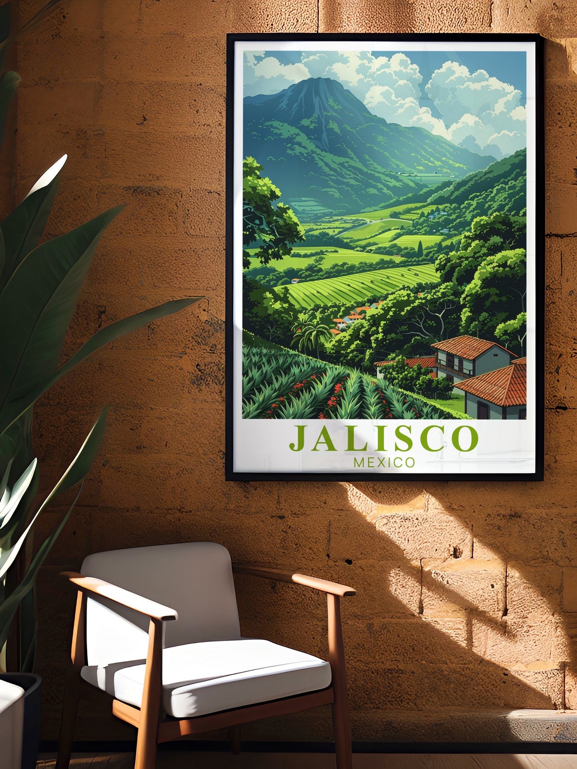 Jalisco Agave Fields Rolling Green Hills Mexico Countryside Poster - Image 2