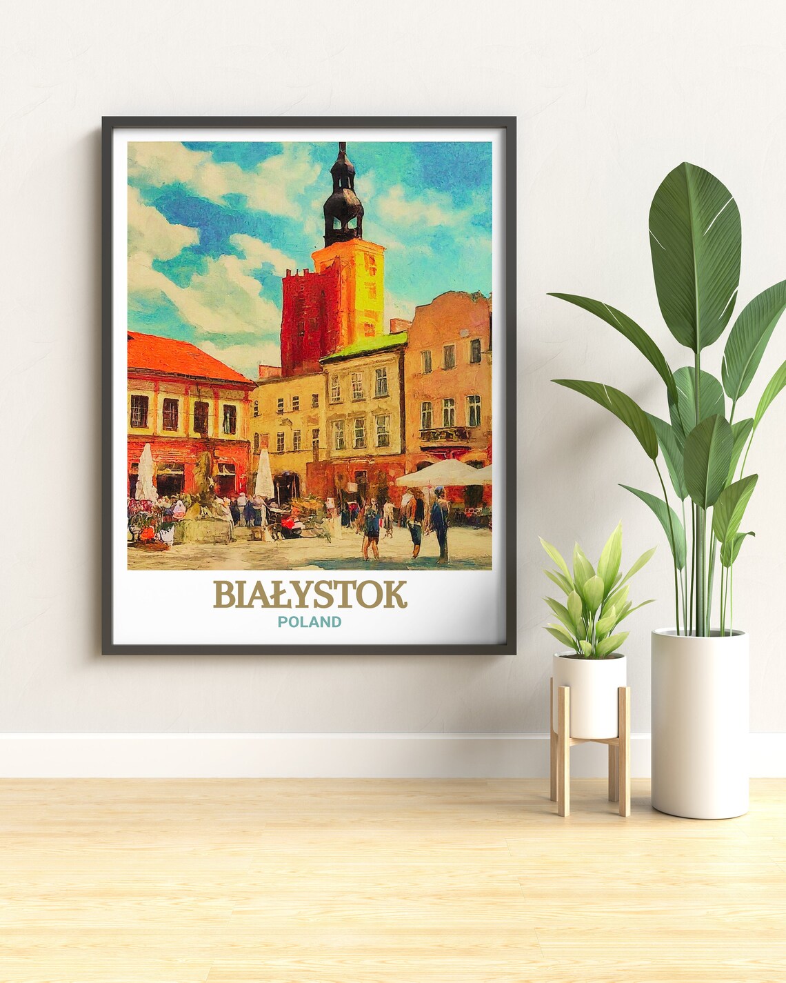 Bialystok Kosciuszko Market Square With Town Hall Poland Poster - Image 2