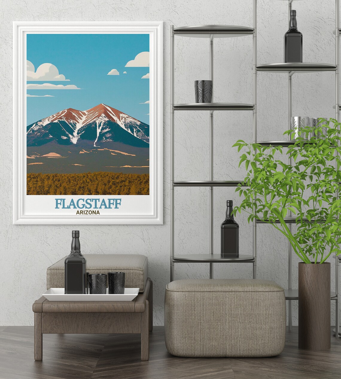 Flagstaff Arizona San Francisco Peaks Snow Capped Mountain Poster - Image 2