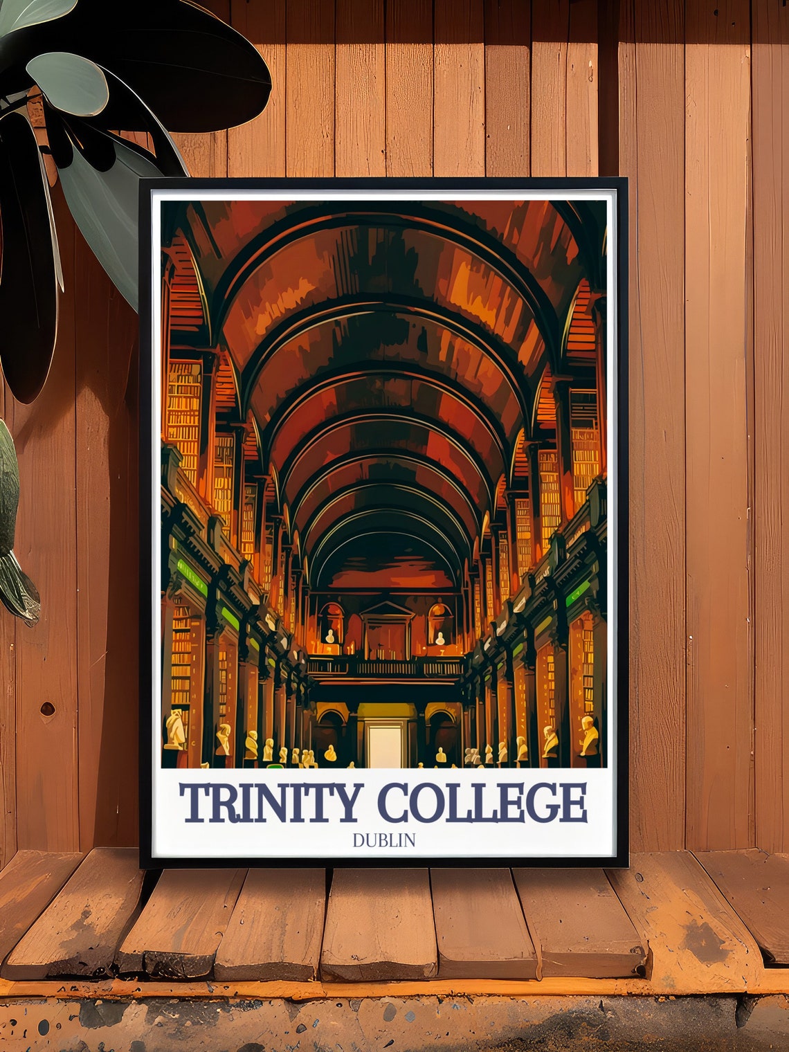 Trinity College Long Room Library Interior Dublin Ireland Poster - Image 3