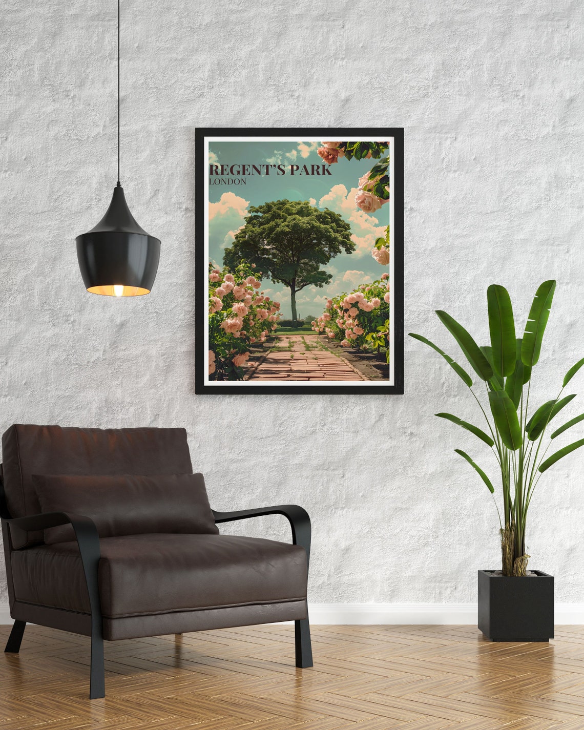 Regents Park London Rose Garden Path Blooming Roses Wall Art - Image 3