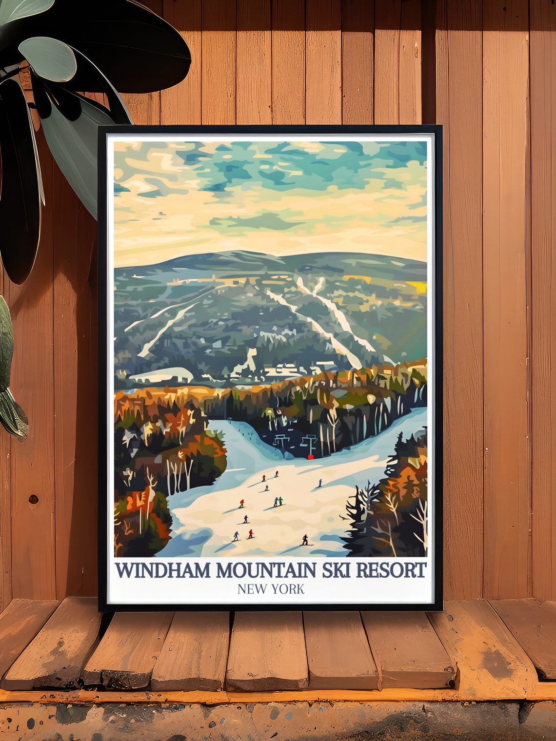 Windham Mountain Ski Resort New York Slopes Catskills Travel Poster - Image 3