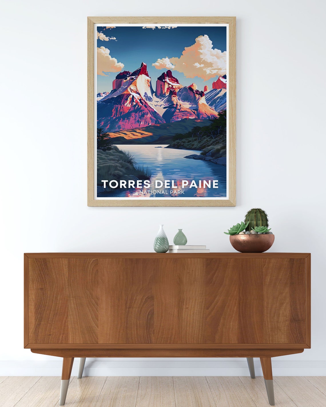 Torres Del Paine Poster Cuernos Del Paine Art Uernos Del Paine Print From South America Chile Wall Art Of Torres Del Paine - Image 2