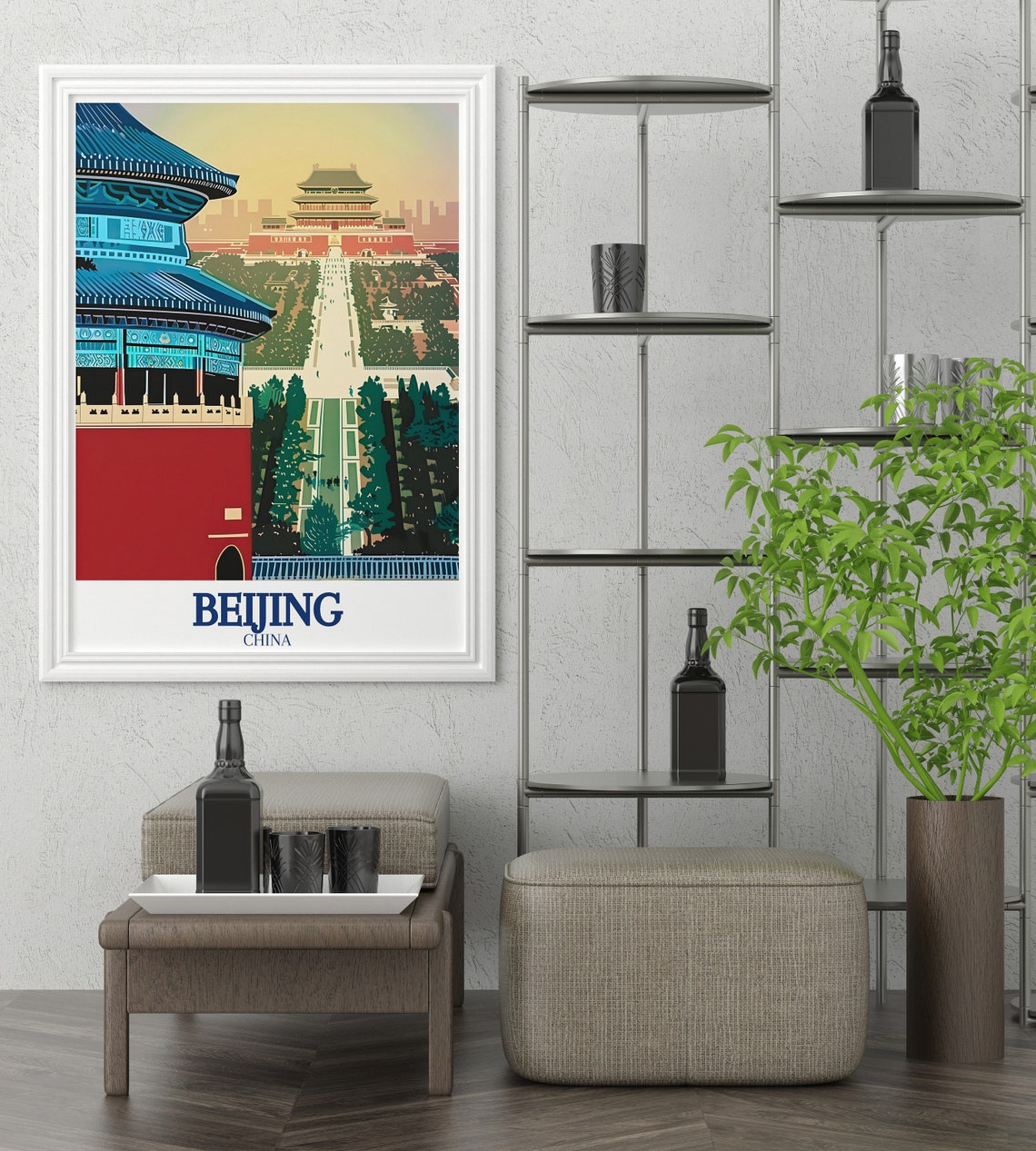 Beijing Travel Posters Collection Temple Of Heaven And Forbidden City Wall Art Collection Temple Of Heaven Travel Prints - Image 2
