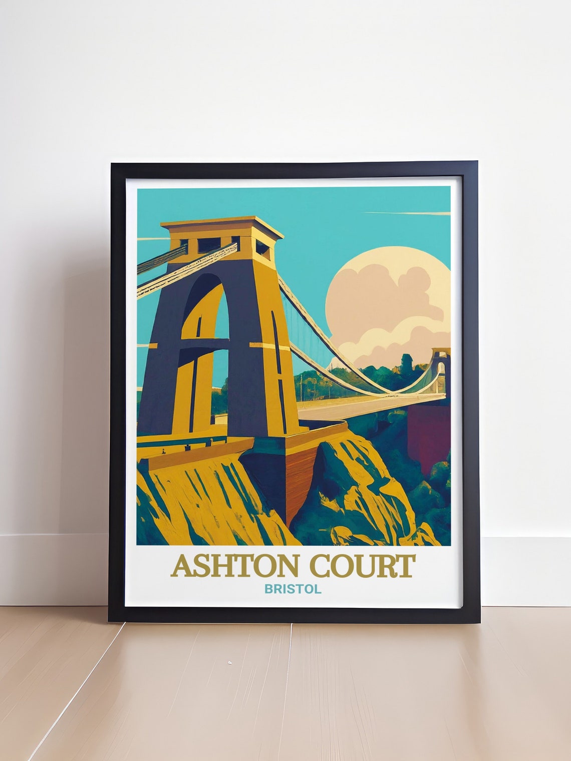 Clifton Suspension Bridge Ashton Court Bristol Sunset Poster - Image 4