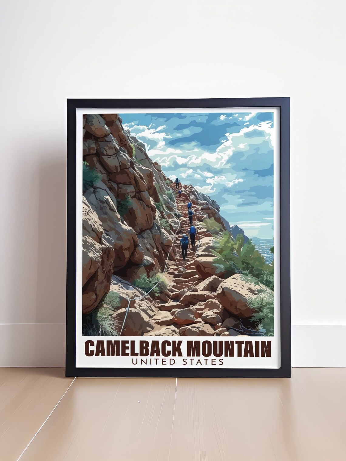 Camelback Mountain Travel Poster, Echo Canyon Trail - Image 4