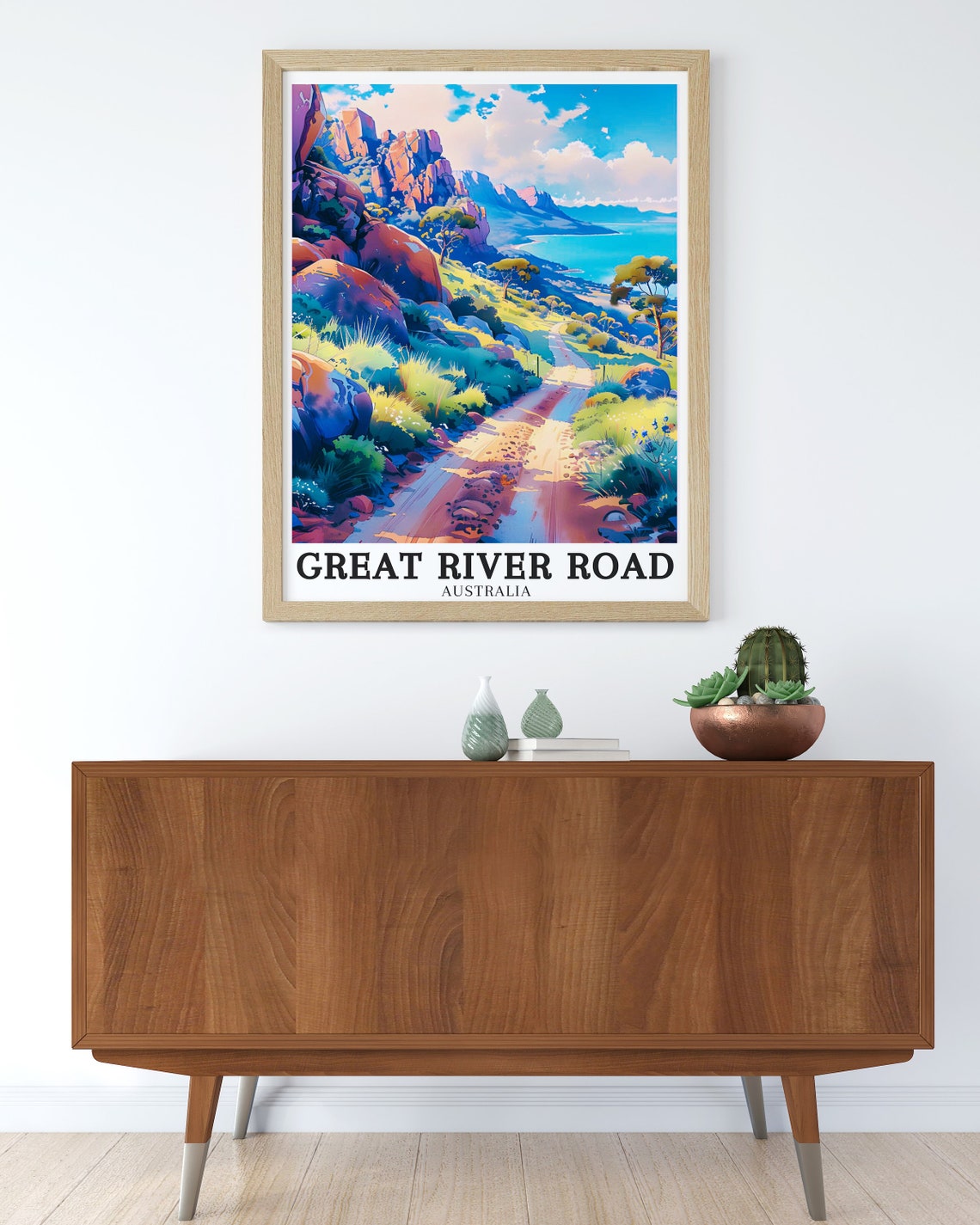 Great River Road Australia Coastal Cliffs Scenic Road Poster - Image 2
