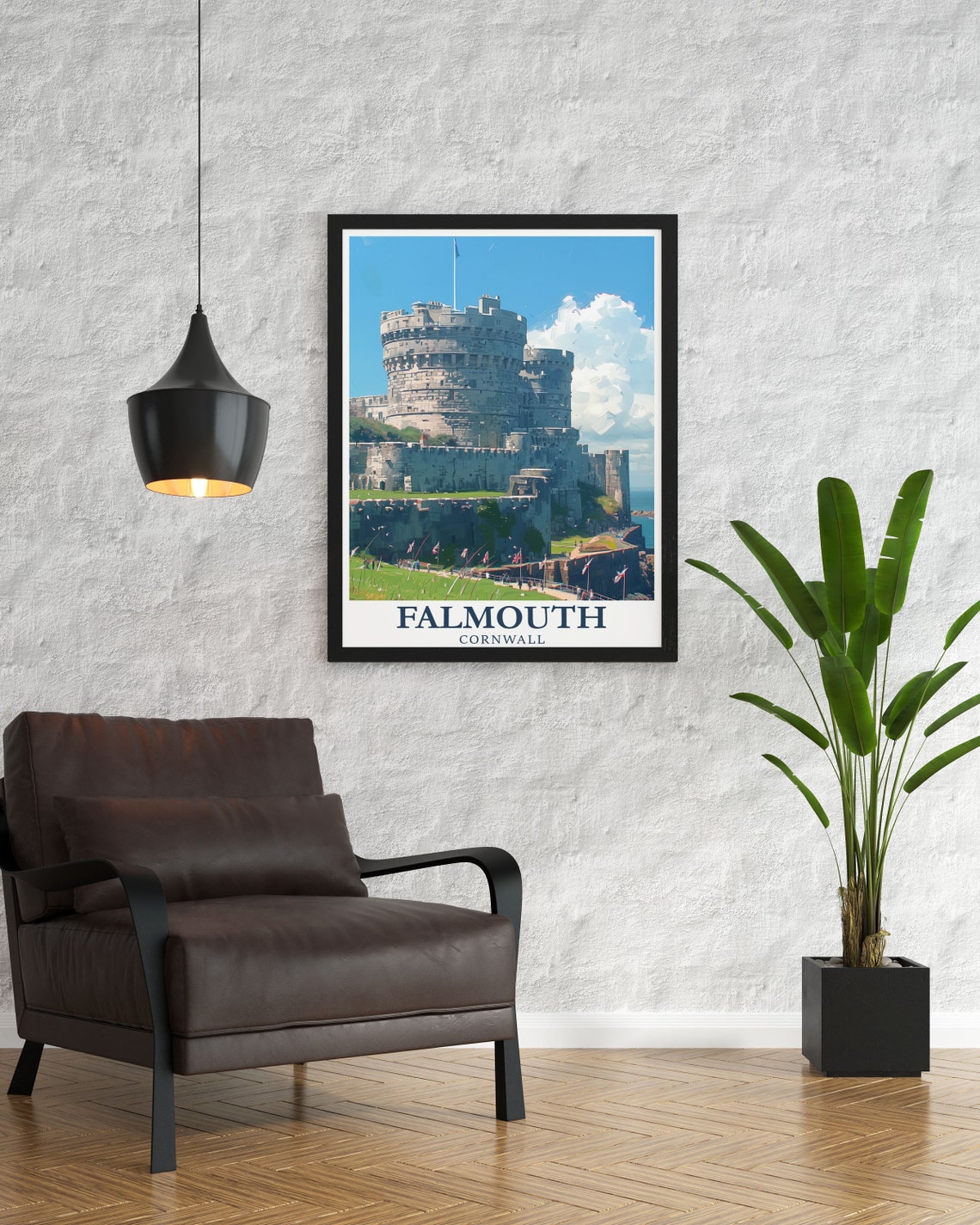 Falmouth Cornwall Pendennis Castle Historic Headland Fortress Poster - Image 2