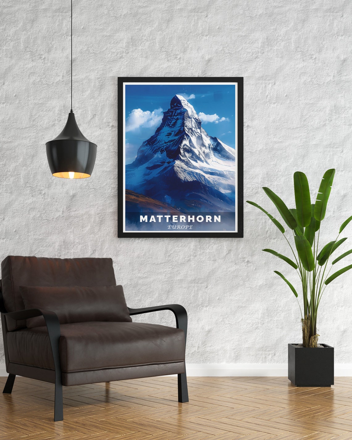 Matterhorn Europe Snow-Capped Mountain Peak Summit Art Classic Poster - Image 2