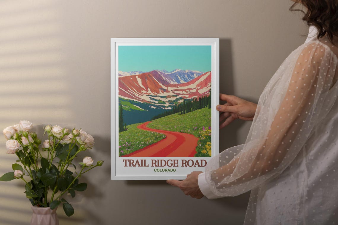 Trail Ridge Road Colorado Wildflower Alpine Meadow Drive Poster - Image 2