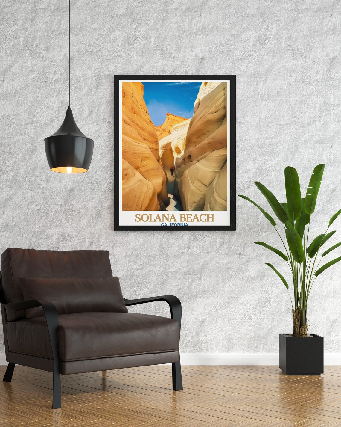 Solana Beach California Annies Canyon Trail Slot Canyon Travel Poster - Image 3