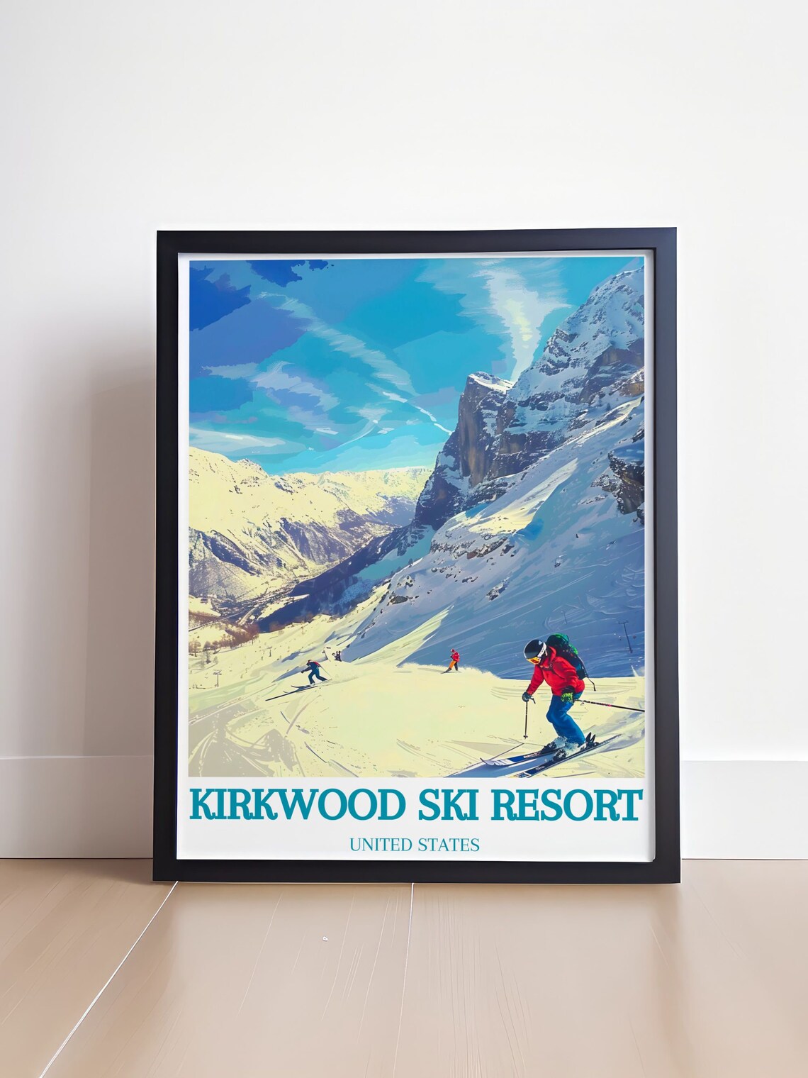 Vintage Ski Prints Of Thunder Saddle, Kirkwood California - Image 4