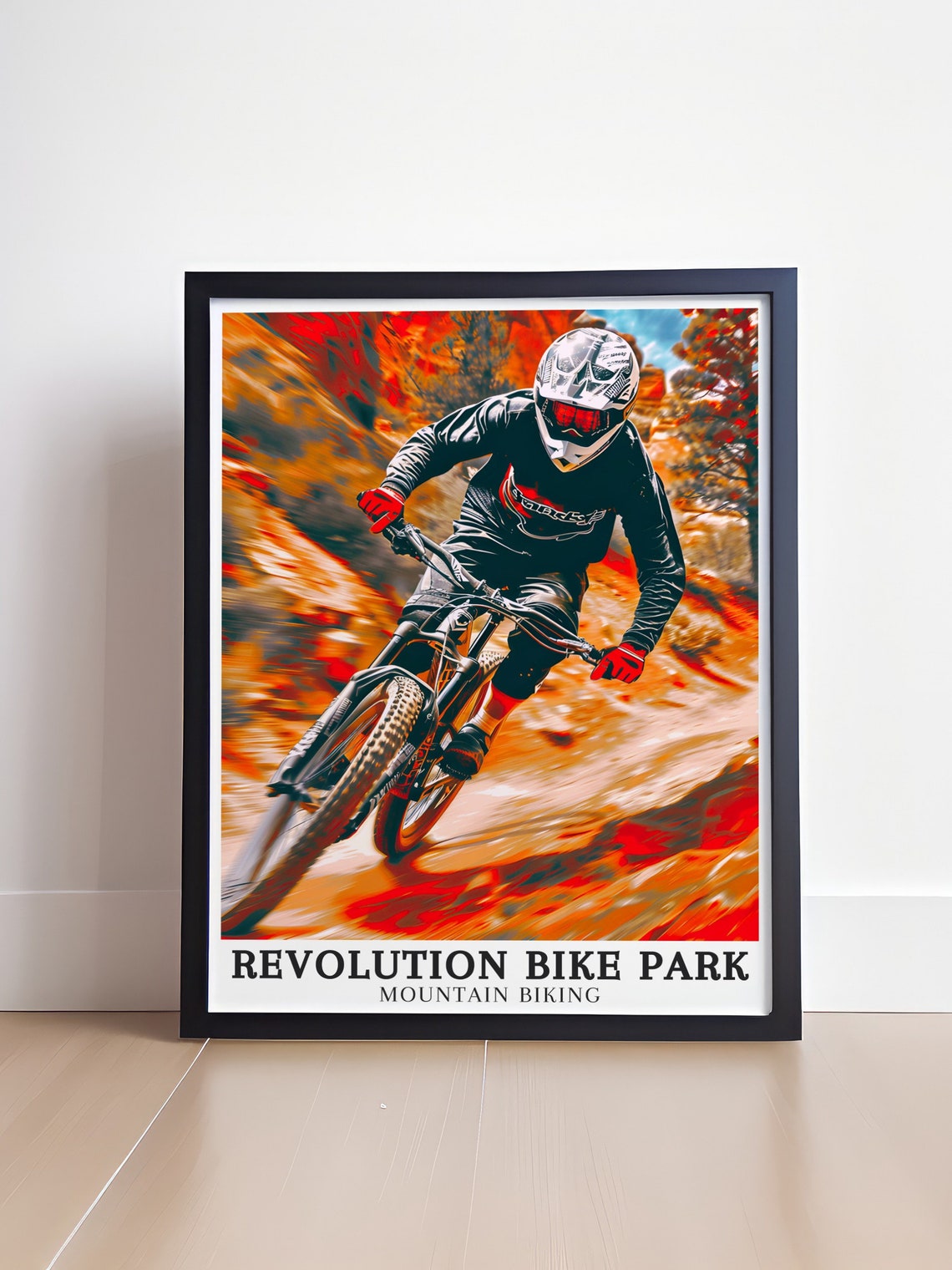 Revolution Bike Park Mountain Biking Speed Blur Rider Poster - Image 4