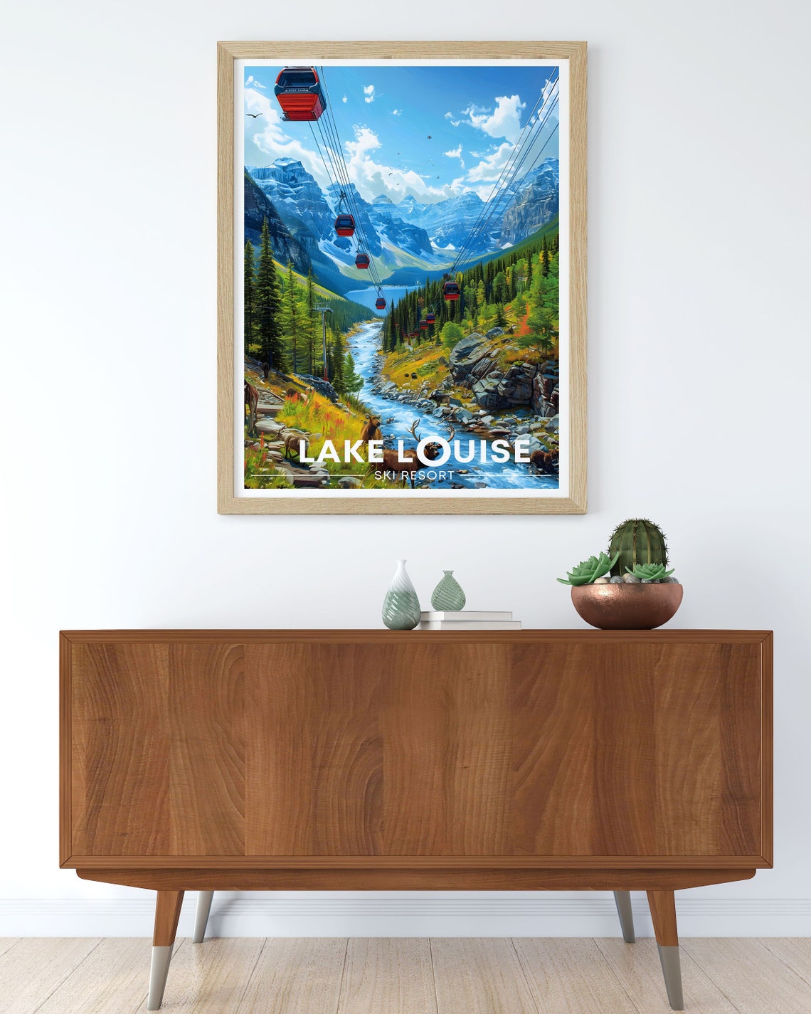 Lake Louise Ski Resort Print Lake Louise Gondola Travel Print National Park Art Of Lake Louise - Image 2
