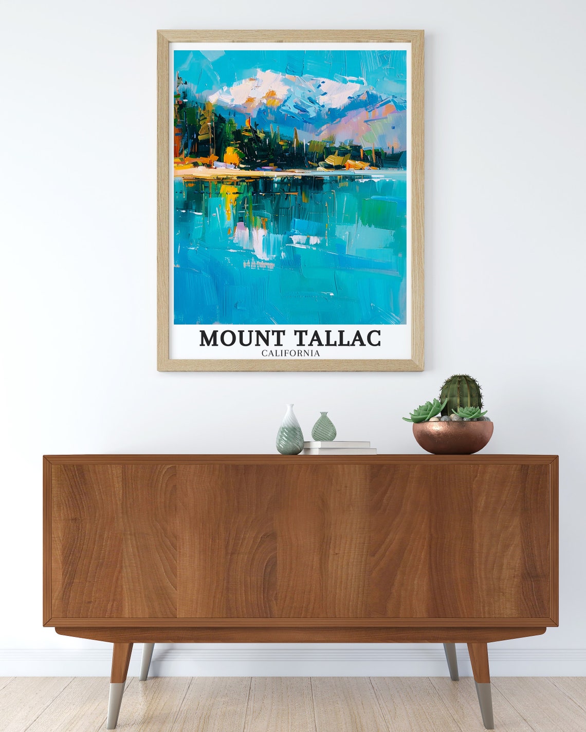 Mount Tallac California Emerald Bay Lake Tahoe Painterly Travel Poster - Image 3