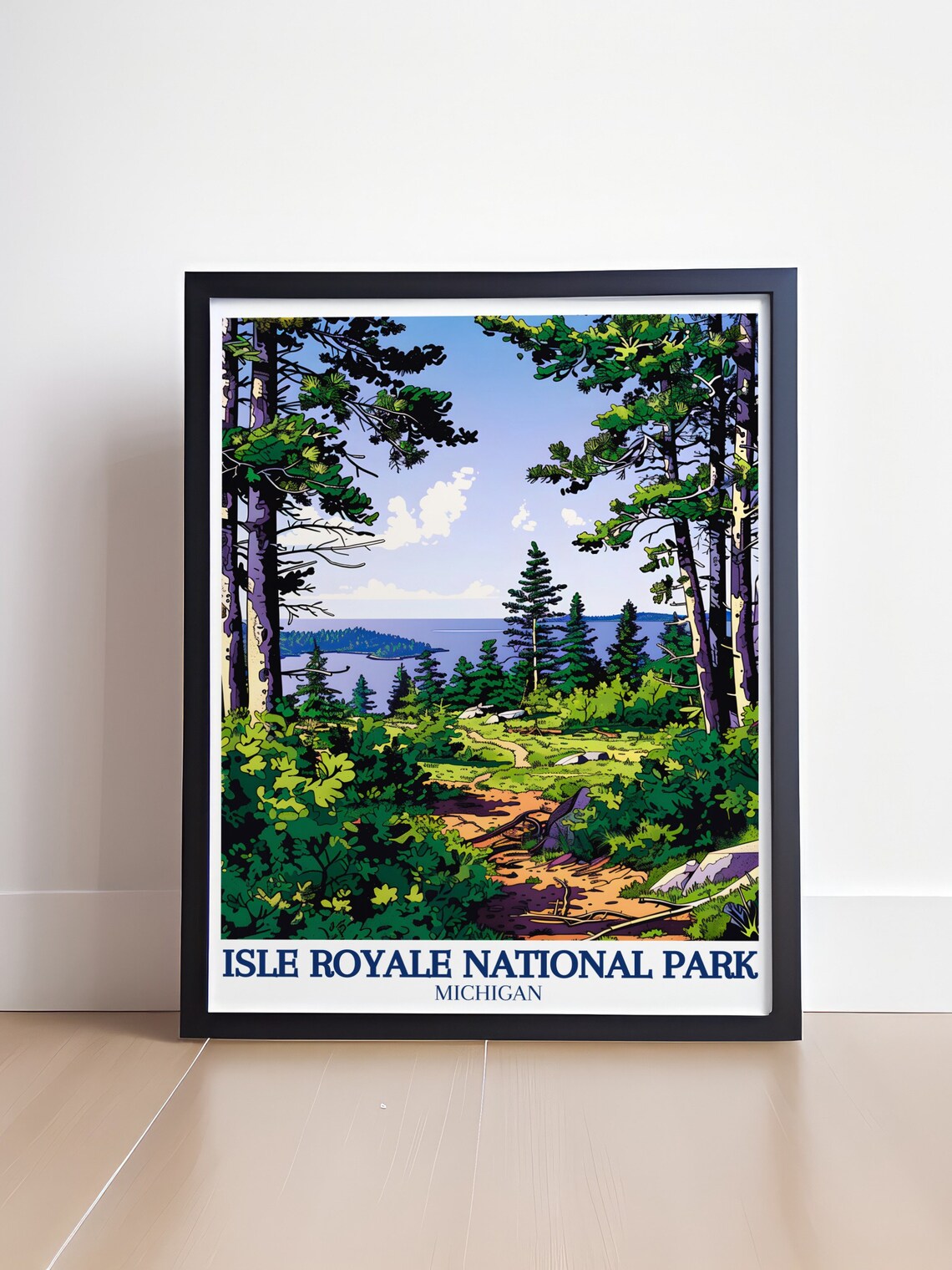 Isle Royale National Park Michigan Forest Trail Lake View Poster - Image 4