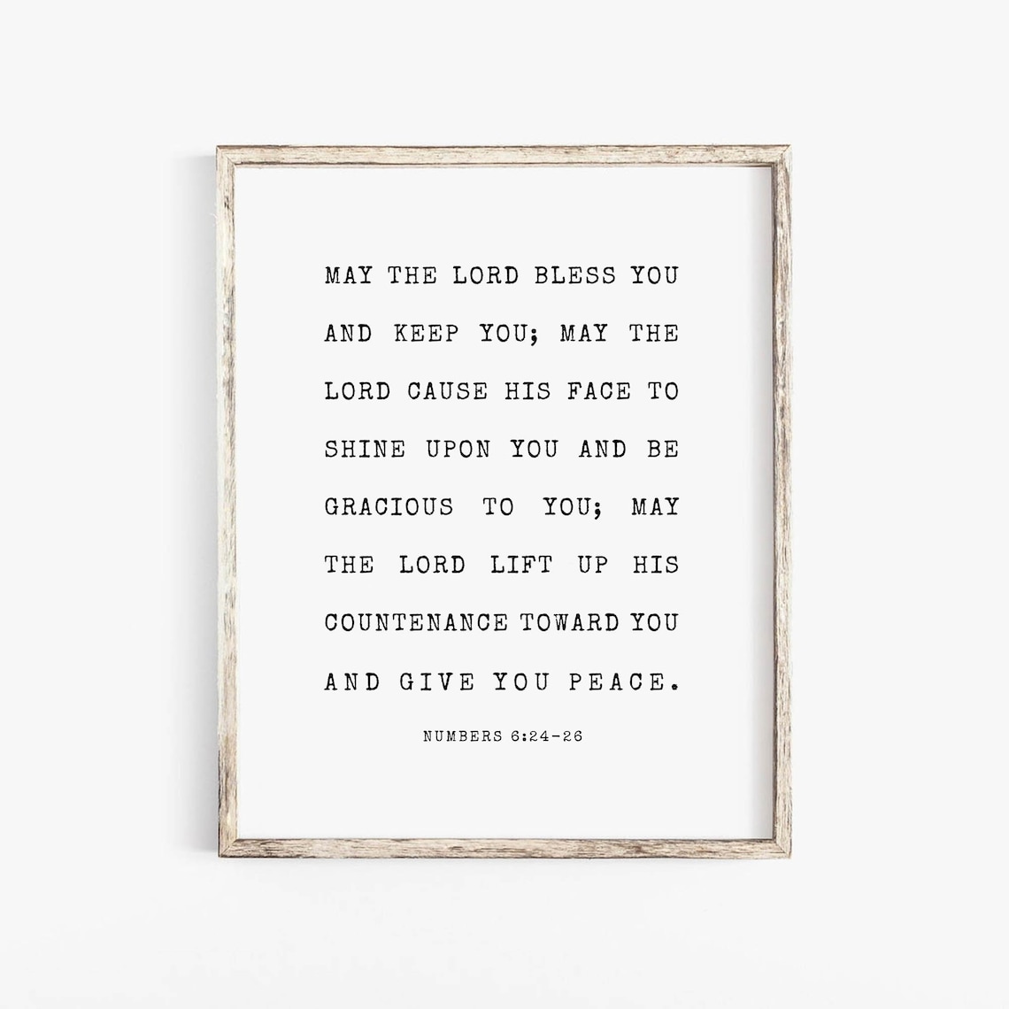 Numbers 6:24-26 Scripture Wall Decor Art Print