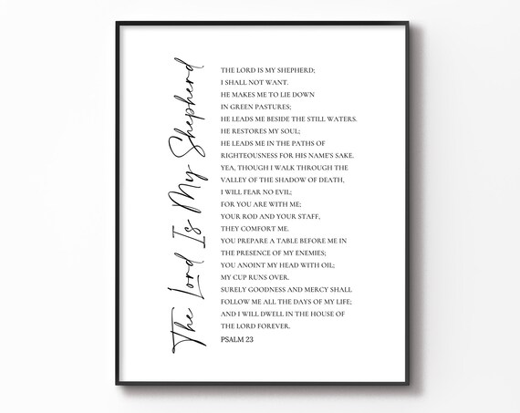 Psalm 23 The Lord Is My Shepherd Christian Scripture