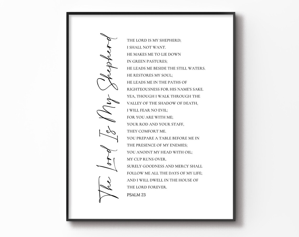 Psalm 23 The Lord Is My Shepherd Christian Scripture