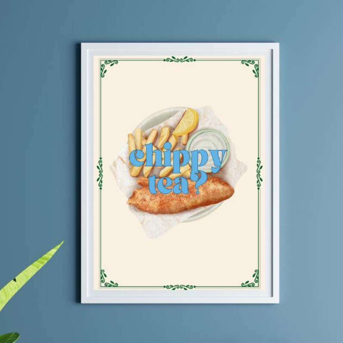 Chippy Tea Kitchen Decor, Northern Food Lover Gift