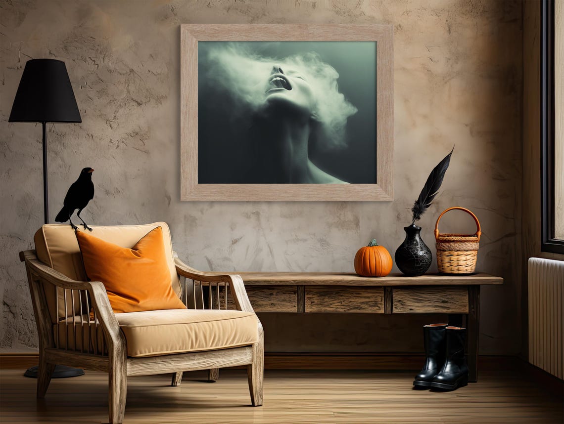 Screaming Banshee Spirit Woman In Swirling Mist Dark Fantasy Poster - Image 4