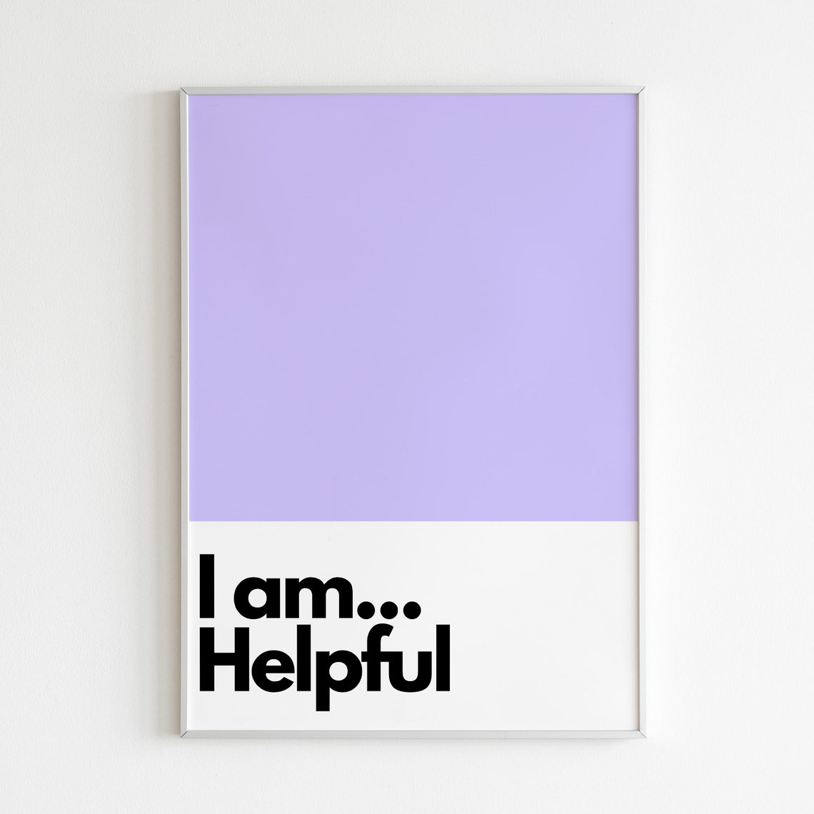I Am Helpful, Kids Bedroom Nursery Art Print