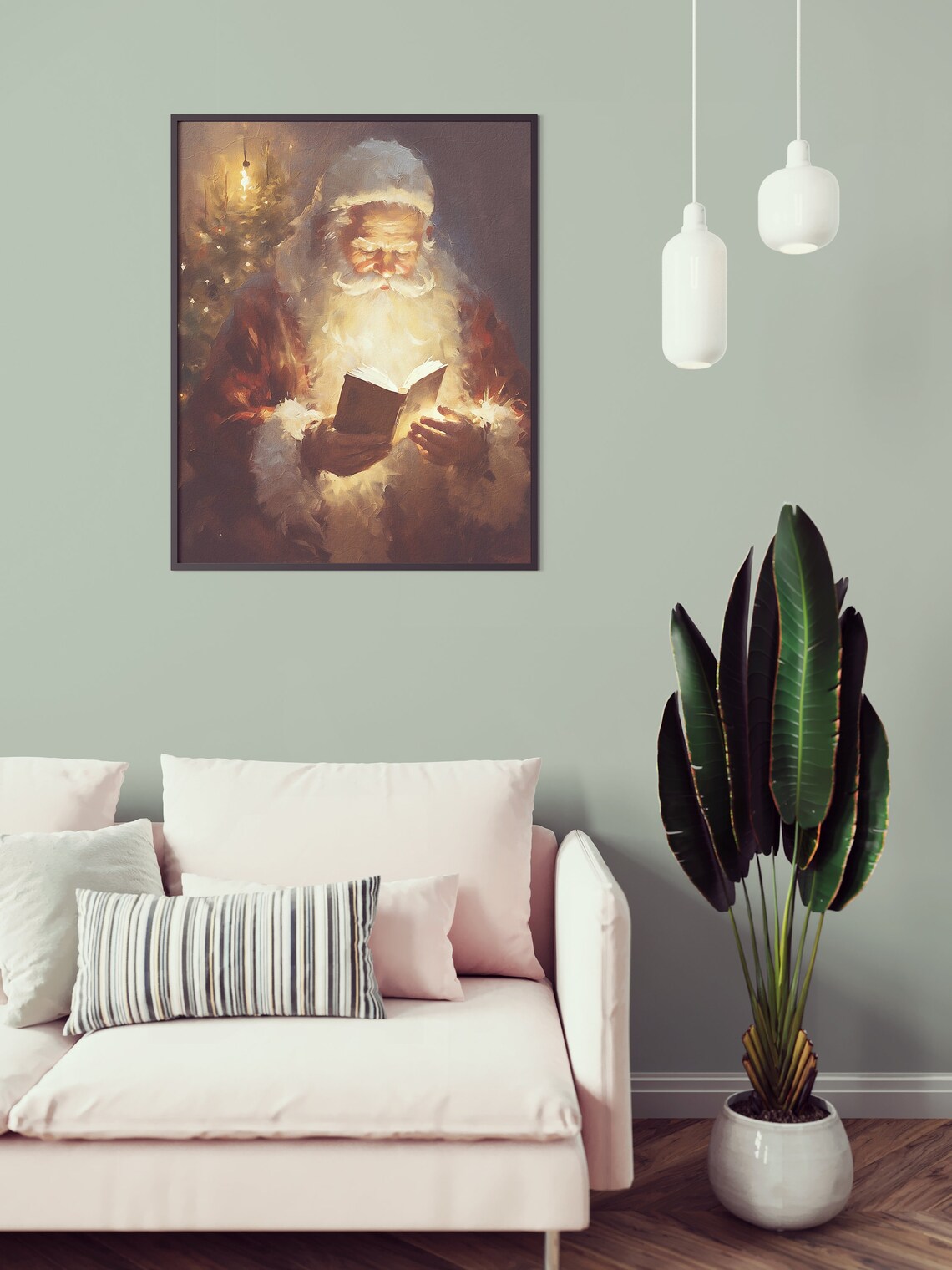 Santa Claus Vintage Christmas Art Print, St. Nick - Image 2