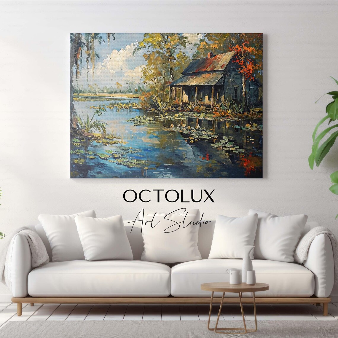 Louisiana Cajun Swamp Landscape Art Print - Image 2