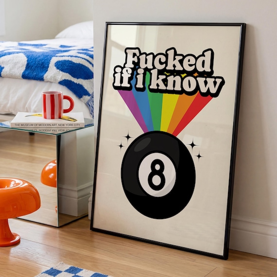 Magic 8 Ball Print Anti Affirmation Gallery Poster