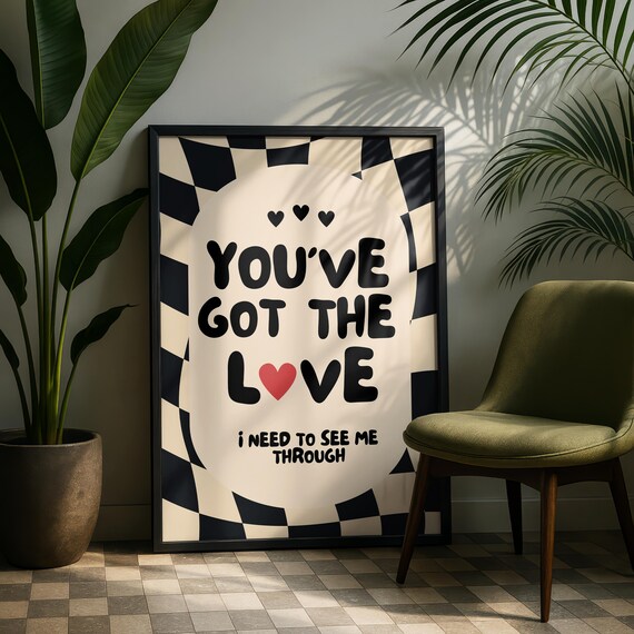 Youve Got The Love Prints Checkerboard Emo Wall Art