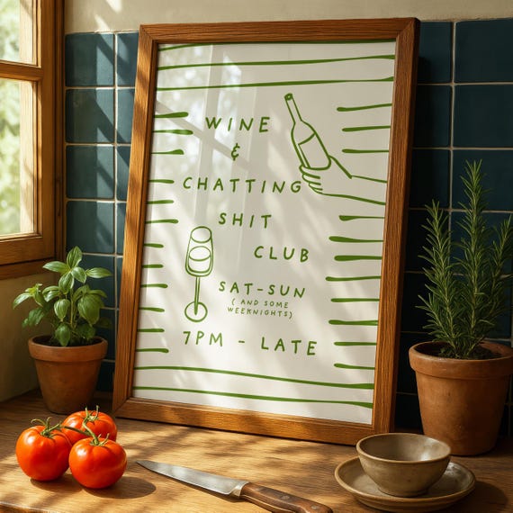 Funny Wine Sweary Chat Shit Art Print