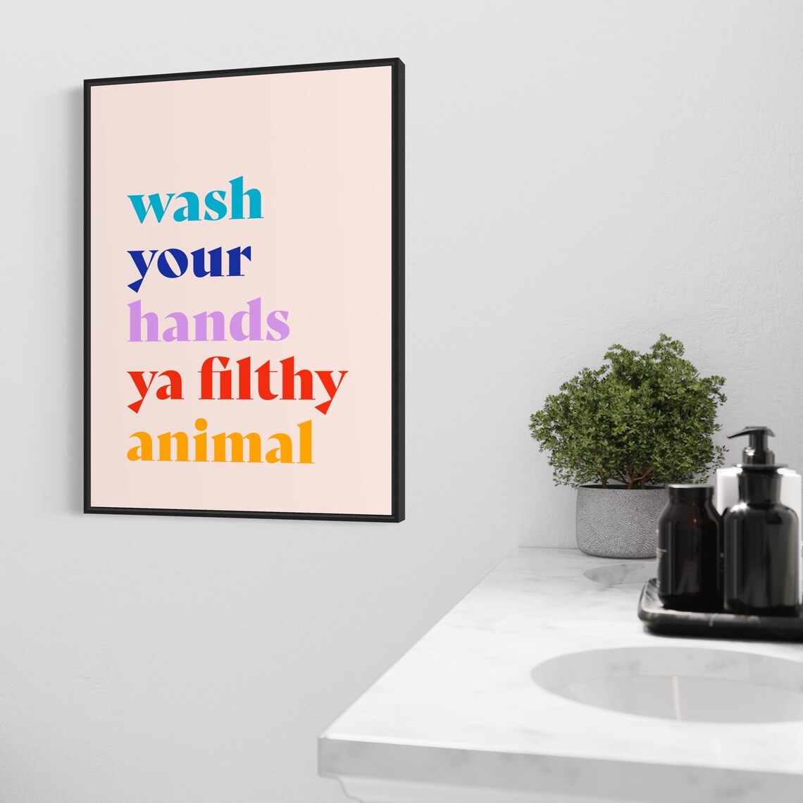 Bathroom Toilet Sign Art Print, Toilet Paper Art - Image 2