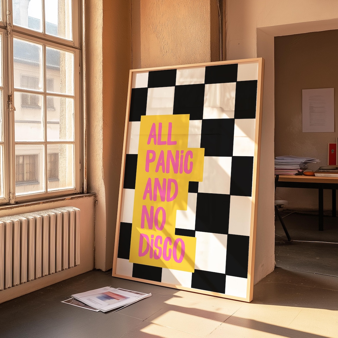 Panic At The Disco Checkerboard Emo Art Print